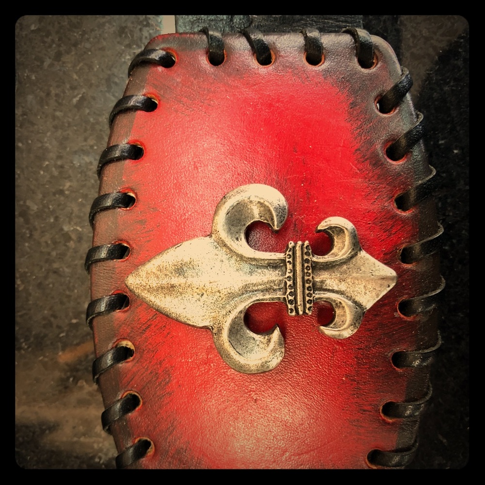 Red Leather Buckle